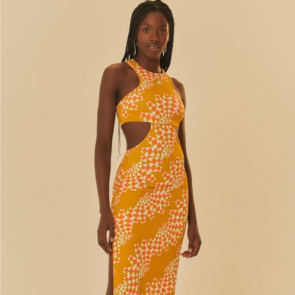 Adidas x Farm Rio Psychedelic Wave Racerback Cutout Dress. Size S. NWT - Picture 4 of 7